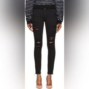 FRAME Le Skinny de Jeanne Distressed Jeans
